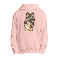 German Shepherd Dog  Isolated  On White Background In Studio Urban Pullover Hoodie | Artistshot