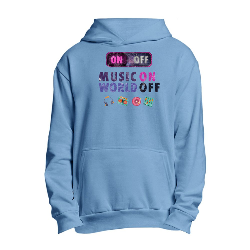 Music On World Off Urban Pullover Hoodie by autlu2024 | Artistshot