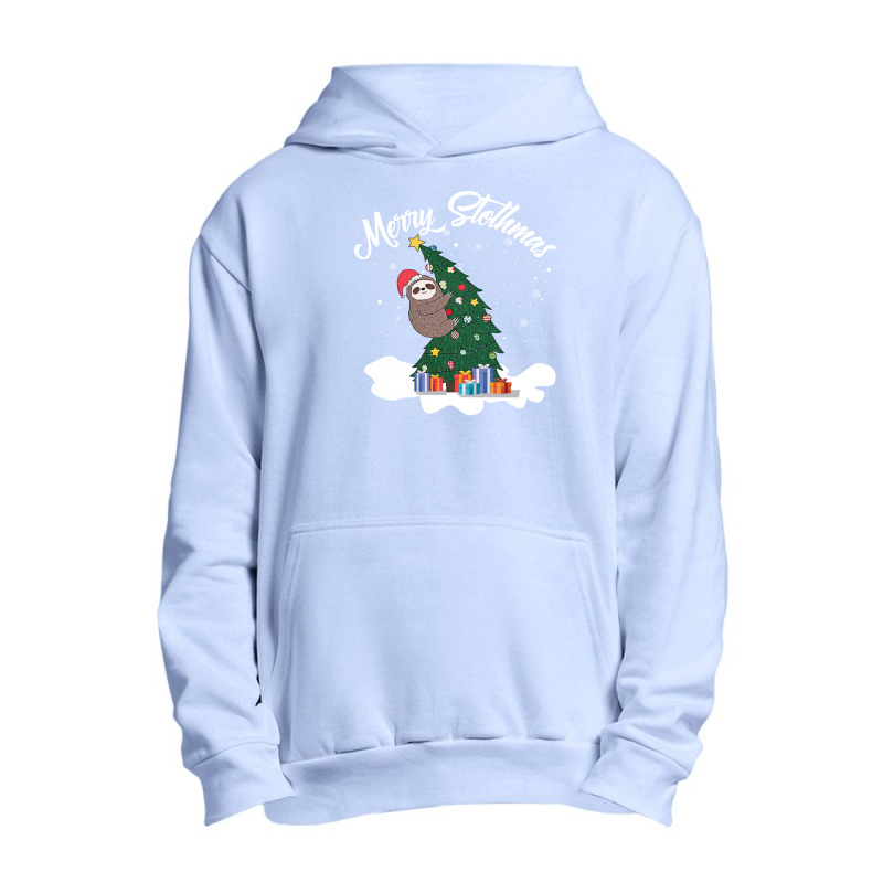 Sloths Merry Christmas Urban Pullover Hoodie | Artistshot