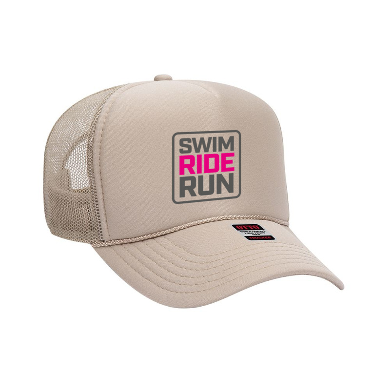 Swimriderun  Pink Foam Trucker Hat by cm-arts | Artistshot