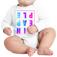 Retro Upside Down Pineapple Swinger Pastel Text Gr Long Sleeve Baby Bodysuit | Artistshot