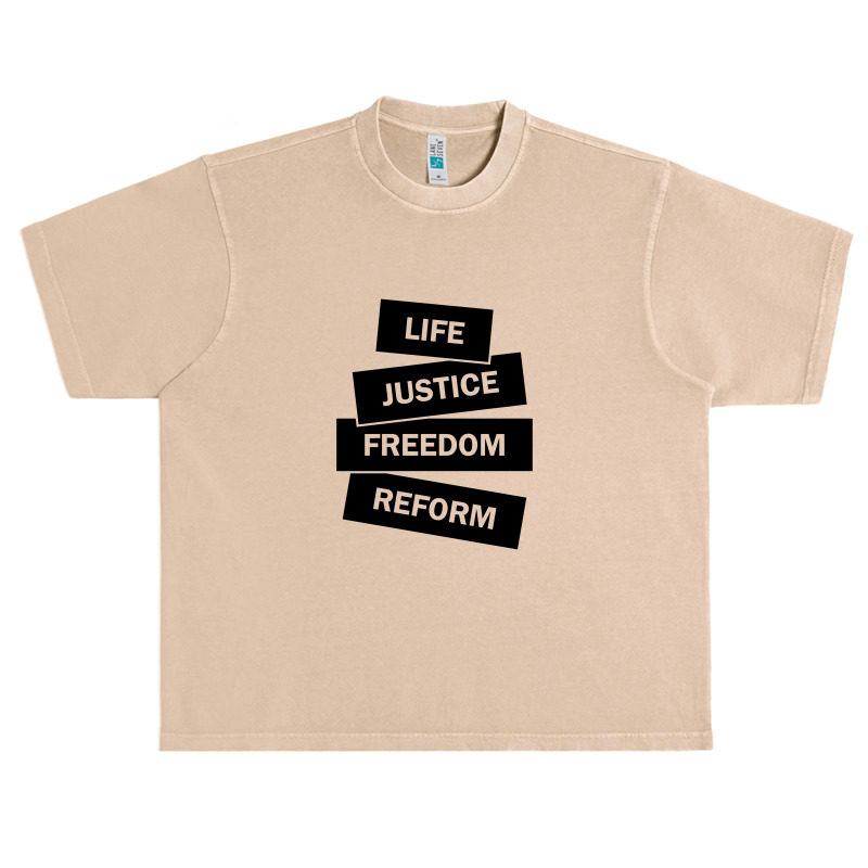 Life. Justice. Freedom. Reform. Urban Heavy T-shirt by Ale Ceconello | Artistshot