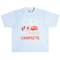 Campsite Life Is Better In Flip Flops With Fireball At The Campsite Urban Heavy T-shirt | Artistshot