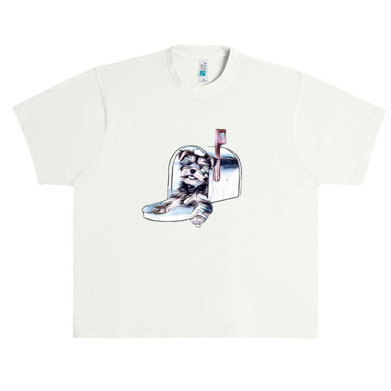 Cute Puppy Delivered To A Mai Urban Heavy T-shirt by Kemnabi | Artistshot