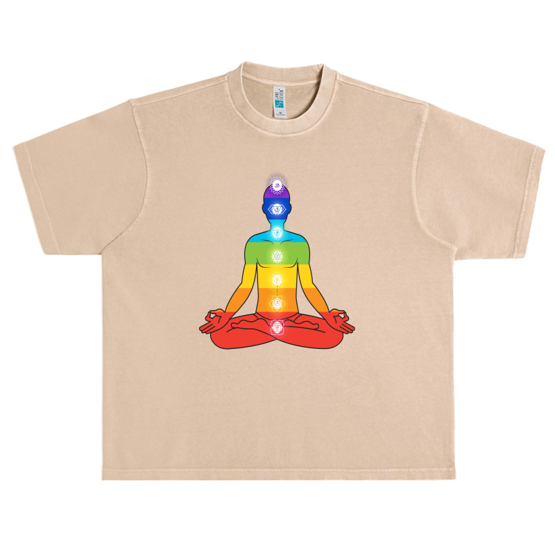 Meditating Man In Sitting Yoga Urban Heavy T-shirt by chris299 | Artistshot