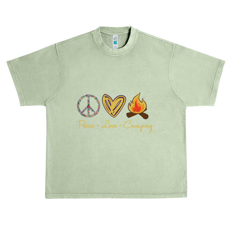 Peace Love Camping Retro Vintage Urban Heavy T-shirt by vip.pro123 | Artistshot