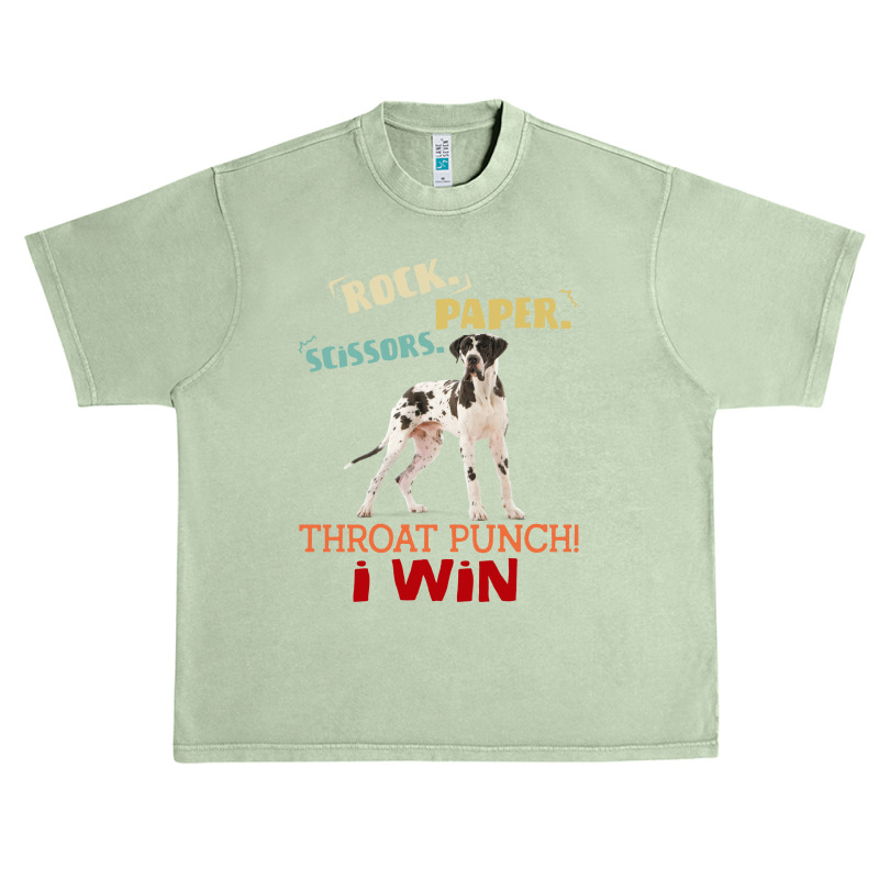 Rock Paper Scissors Throat Punch I Win Dog Retro Vintage Pointer Urban Heavy T-shirt | Artistshot