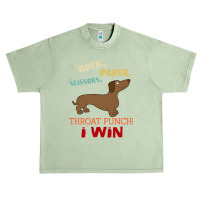 Rock Paper Scissors Throat Punch I Win Dog Retro Vintage Wiener Dog Urban Heavy T-shirt | Artistshot