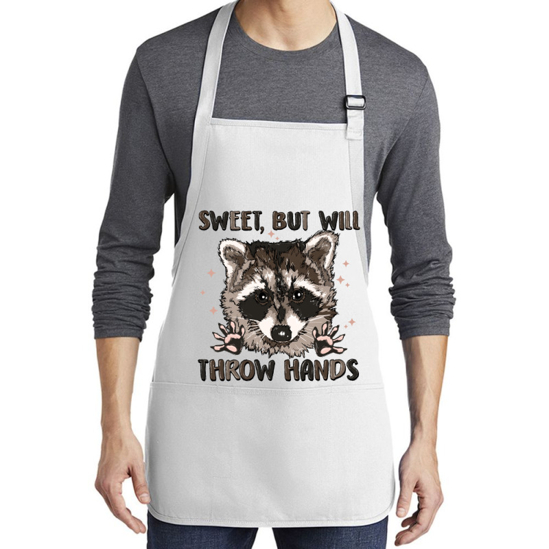 Sweet But Will Throw Hands Medium-length Apron | Artistshot