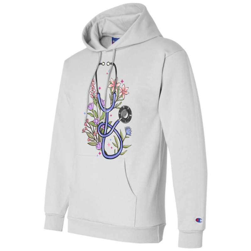 Floral Stethoscope Champion Hoodie | Artistshot