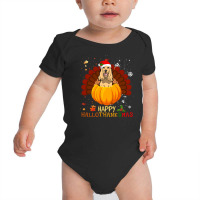 Cocker Spaniel Halloween And Merry Christmas Happy Hallothanksmas Baby Bodysuit | Artistshot