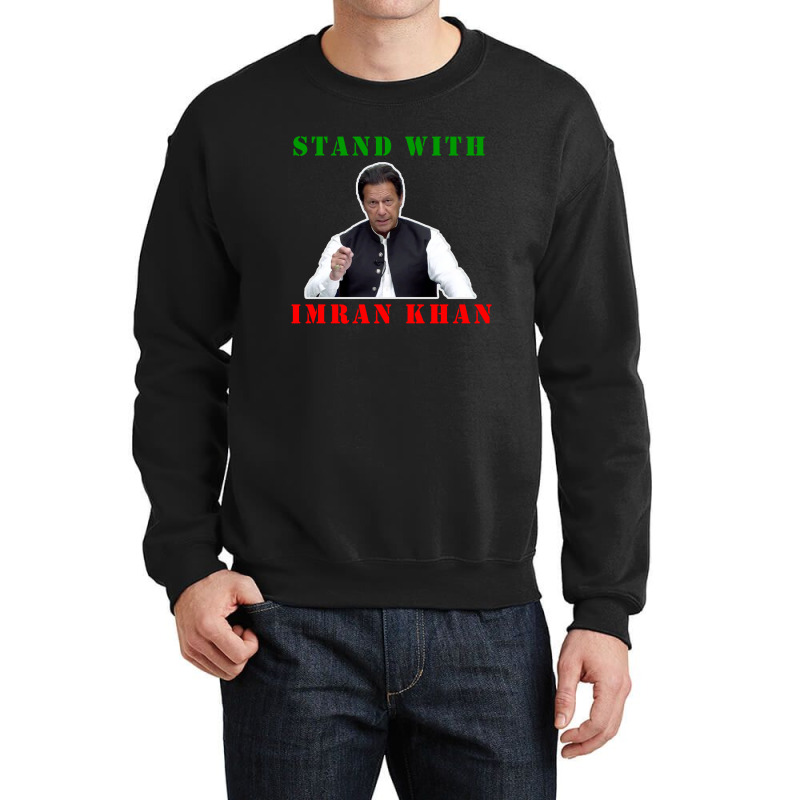 Stand With Imran Khan Pakistan Design Crewneck Sweatshirt by M4 | Artistshot