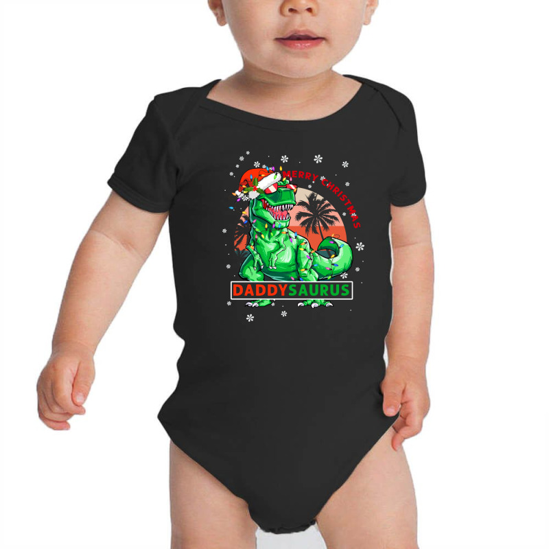 Daddysaurus T Rex Dinosaur Family Matching Christmas Baby Bodysuit | Artistshot