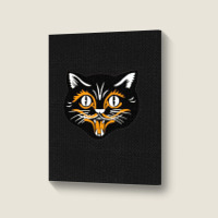 Slap You So Hard, Robbie, Halloween,nying, Black Cats Portrait Canvas Print | Artistshot