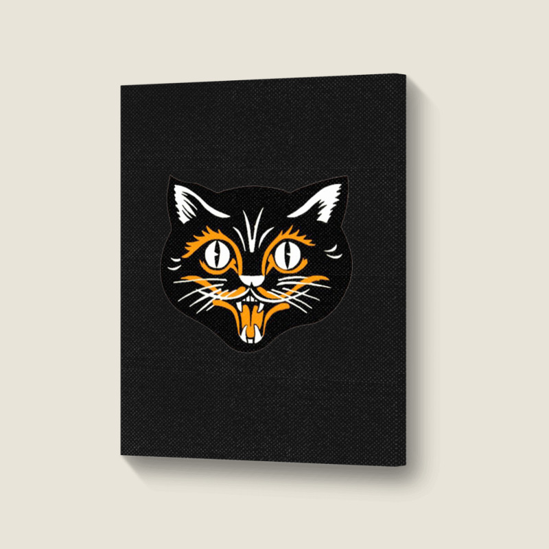 Slap You So Hard, Robbie, Halloween,nying, Black Cats Portrait Canvas Print | Artistshot