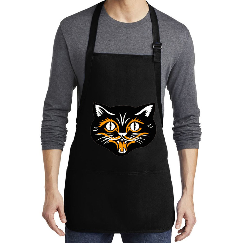 Slap You So Hard, Robbie, Halloween,nying, Black Cats Medium-length Apron | Artistshot