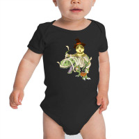 Funny Guinea Pig Riding Mummy T Rex Dinosaur Halloween Baby Bodysuit | Artistshot