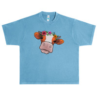 Cow With Flowers Urban Heavy T-shirt | Artistshot