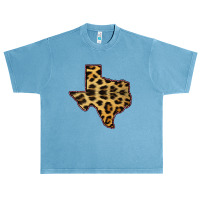 Western Texas Map Leopard Pattern Urban Heavy T-shirt | Artistshot