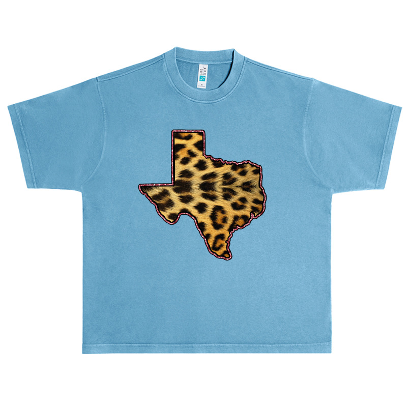 Western Texas Map Leopard Pattern Urban Heavy T-shirt | Artistshot