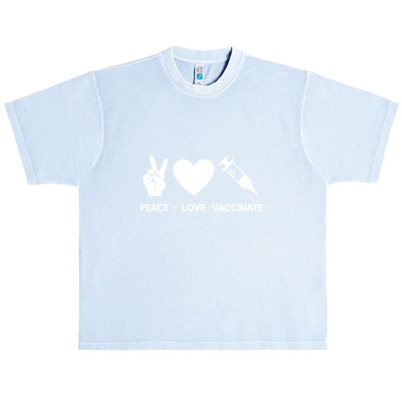 Peace Love Vaccinate Urban Heavy T-shirt | Artistshot