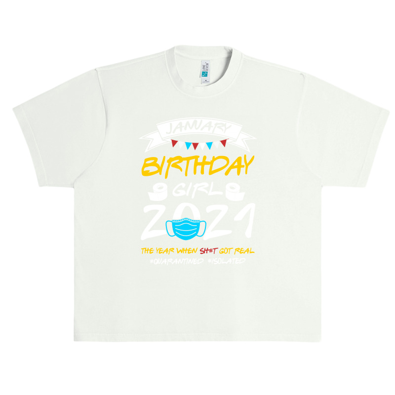 January Birthday Girl 2021 Isolated Urban Heavy T-shirt by TwinkleRed.com | Artistshot