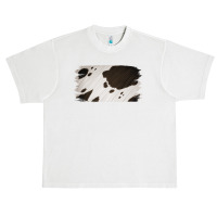 Cowhide Black And White Brush Strokes Background Urban Heavy T-shirt | Artistshot