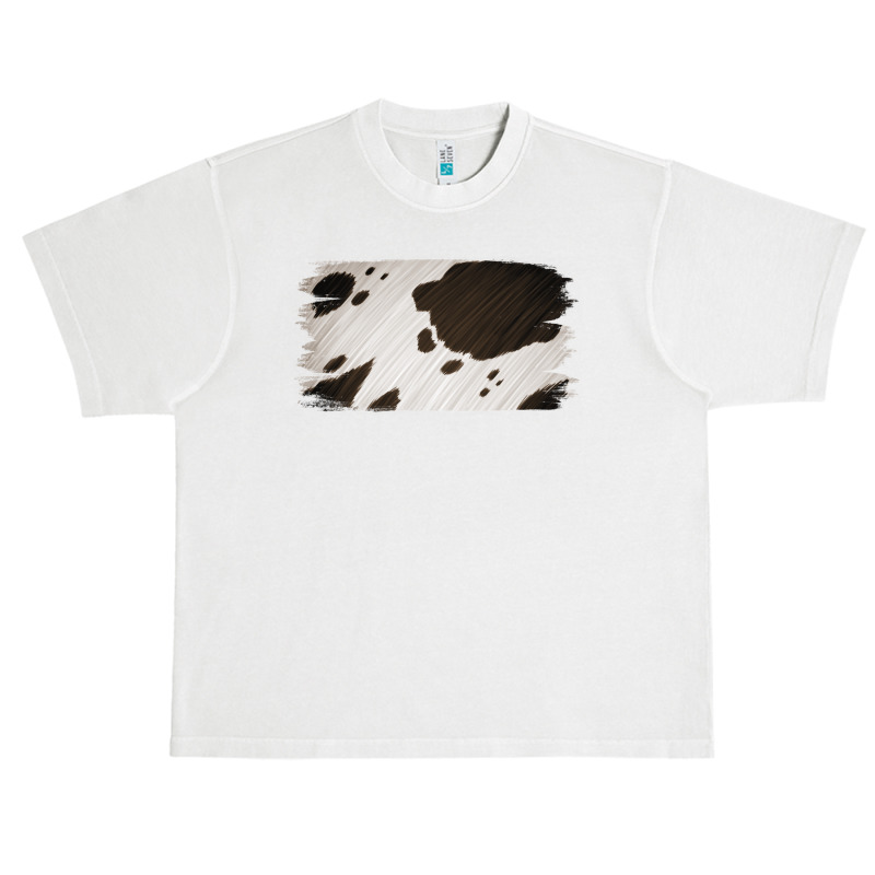 Cowhide Black And White Brush Strokes Background Urban Heavy T-shirt | Artistshot