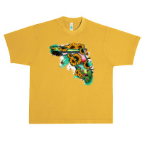 Florida Map Sunflower Cactus Serape Urban Heavy T-shirt | Artistshot