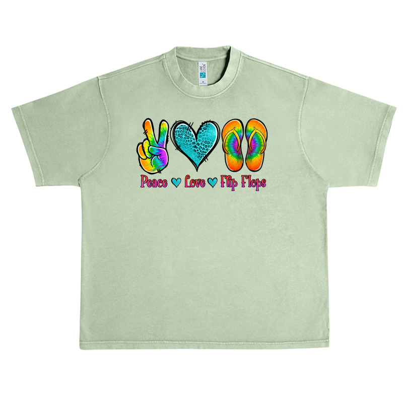 Peace Love Flips Flops Urban Heavy T-shirt | Artistshot