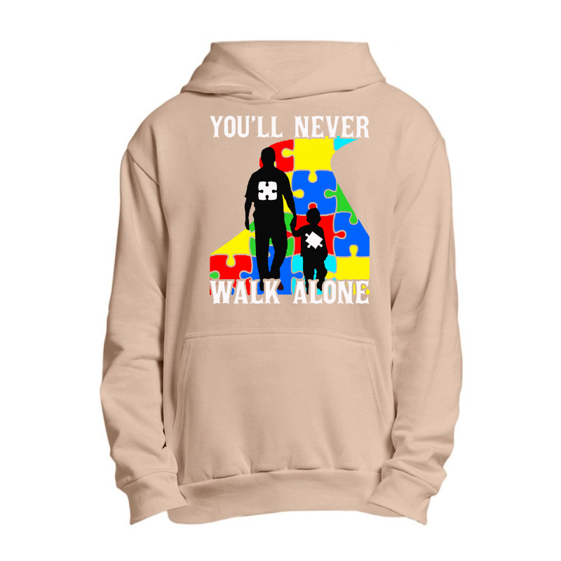 Never Walk Alone   Father And Son Urban Pullover Hoodie | Artistshot