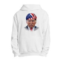 President Donald Trump In Flag Of Usa Head Wrap Shirts Urban Pullover Hoodie | Artistshot