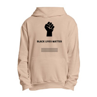 Simple Black Lives Matter In Black And White Letters - Protest Gifts Urban Pullover Hoodie | Artistshot