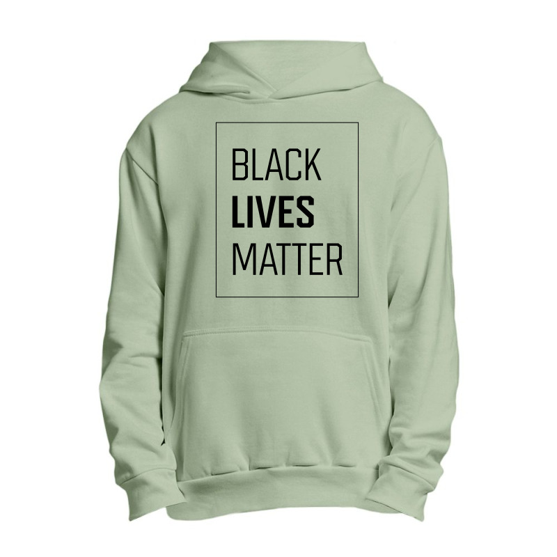 Simple Black Lives Matter In Black And White Letters - Protest Gifts Urban Pullover Hoodie by Diogo Calheiros | Artistshot