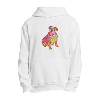 A Cute Bulldog Sitting And Lo Urban Pullover Hoodie | Artistshot