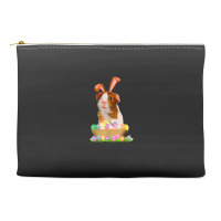 Funny Guinea Pig With Cute Bunny Ears Easter Day Eggs Basket Accessory Pouches | Artistshot