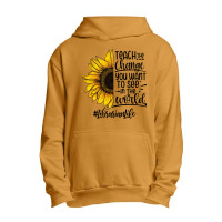 Teacher The Change You Want To See In The World ##librarianlife Urban Pullover Hoodie | Artistshot