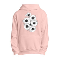 White Anemones Urban Pullover Hoodie | Artistshot