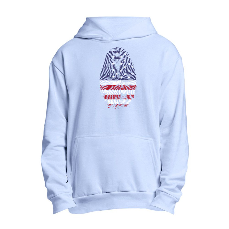 Usa Flag Finger Print Urban Pullover Hoodie by Chiks | Artistshot