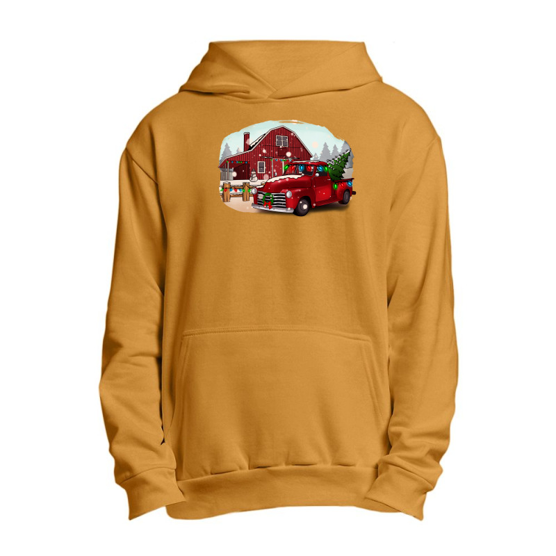 Farm Truck Christmas Urban Pullover Hoodie by Apollo | Artistshot