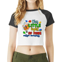 This Little Light Of Mine Autism Awareness Raglan Crop Top | Artistshot