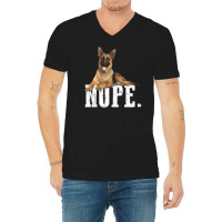 Nope Lazy German Shepherd Dog Lover V-neck Tee | Artistshot