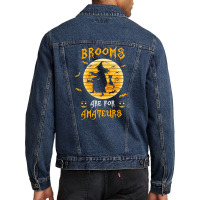 Nurse Halloween Brooms Are For Amateurs Men Denim Jacket | Artistshot