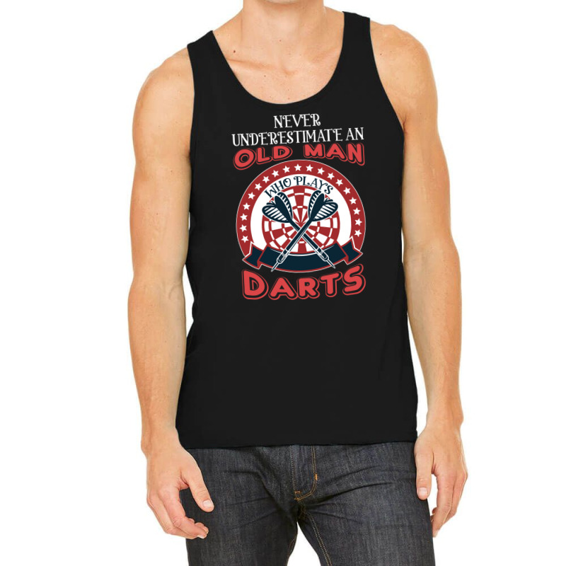 Old Man And Darts Father's Day Dart Player Tank Top | Artistshot