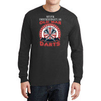 Old Man And Darts Father's Day Dart Player Long Sleeve Shirts | Artistshot