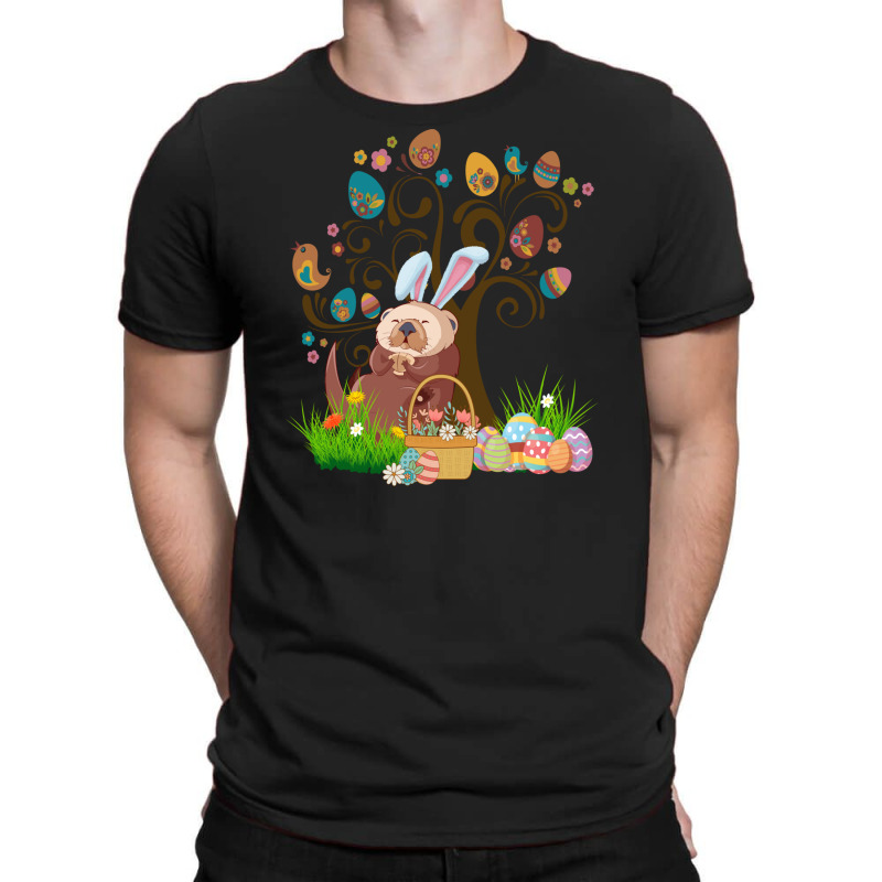 Otter Easter Day Funny Otter Bunny Ears And Eggs T-shirt | Artistshot