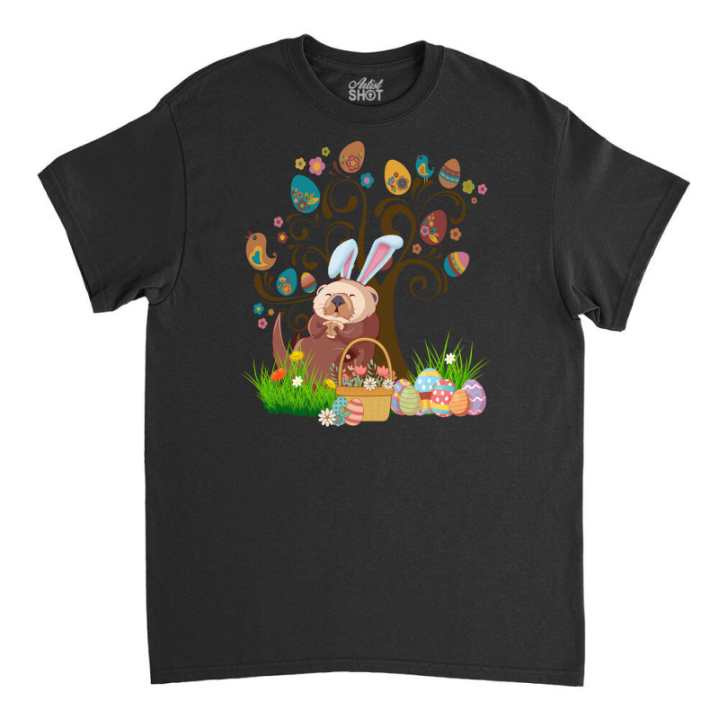 Otter Easter Day Funny Otter Bunny Ears And Eggs Classic T-shirt | Artistshot