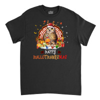 Owl Thankgiving Halloween Christmas Happy Hallothanksmas Classic T-shirt | Artistshot