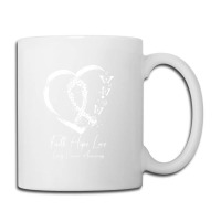 White Ribbon Faith Hope Love Support Lung Cancer Awareness Coffee Mug | Artistshot