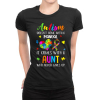 Autism Doesn't Come With A Manual Inspirational Autism Aunt T Shirt Ladies Fitted T-shirt | Artistshot